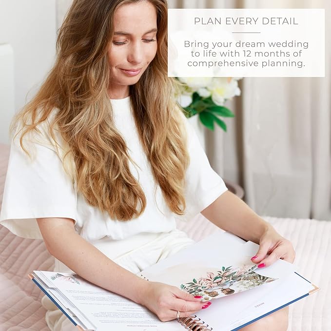 Clever Fox Wedding Planner – Notebook Organizer for Bride – Wedding Planning Binder Book with Pockets – Engagements Gift, 10x11″ (Mystic Blue)