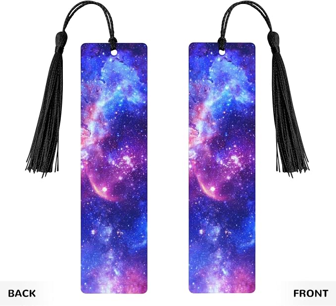 Galaxy 5pcs Wood Bookmarks with Tassel for Planner Reading Book Lovers Accessory Readers Men Women 4.6 X 1.2 Inch