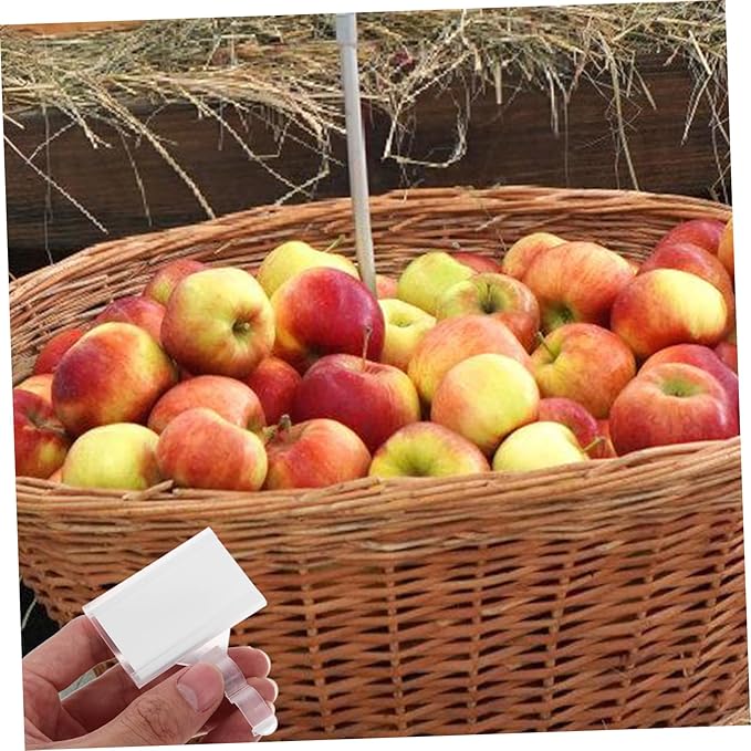 ULTECHNOVO 40pcs Plastic Label Holders for Wire Shelving Price Tags for Supermarkets Retail Stores Compatible Various Label