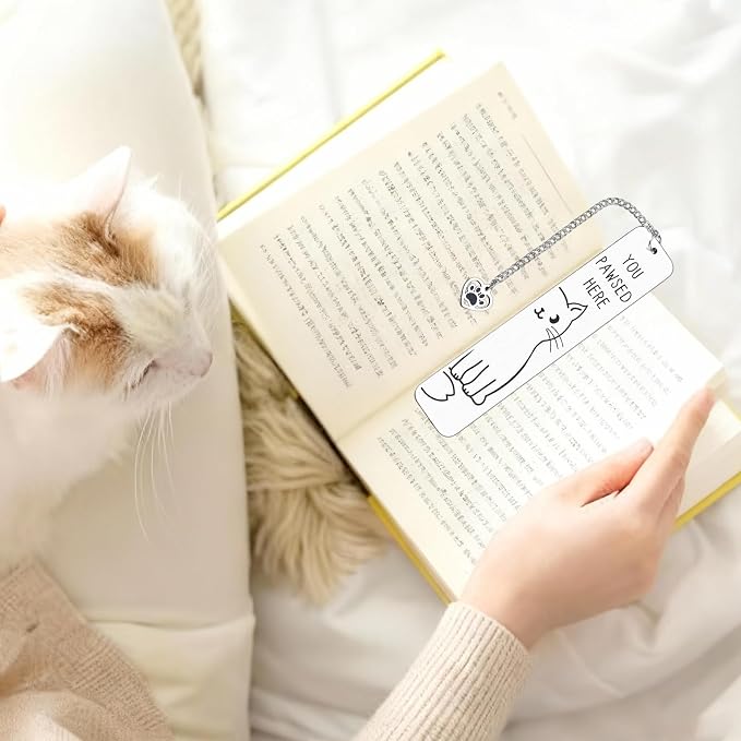 Cat Book Marks, Cat Lover Gifts for Women Men, Fathers Day CAT Dad Gifts Cute CAT Bookmarks for Girls 10-12 Cats Gift for Girls Boys Friends Book Lovers Bookish Gift Book Marks for Reading Women Nerds