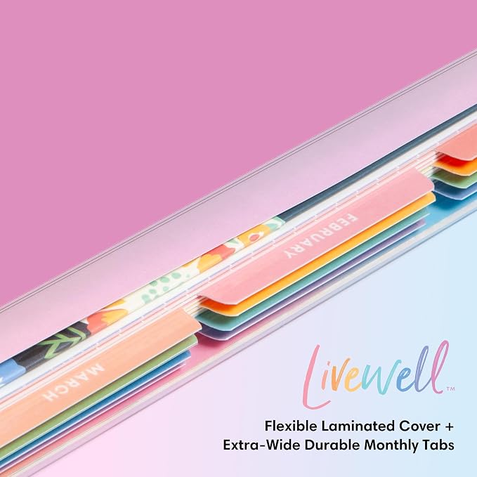 Blue Sky Livewell 2027 Weekly and Monthly Planner Calendar, January 2027 - December 2027, 7" x 9", Flexible Cover, Durable Twin Wire Binding, Colorful Pages, Storage Pocket, Includes Stickers, Magenta
