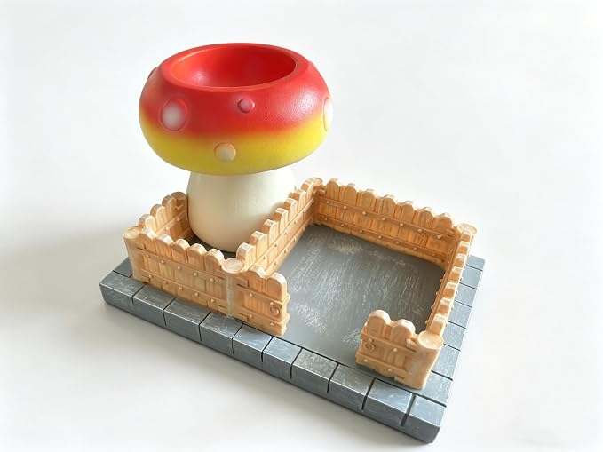 Mushroom Desk Organizer Resin 3 Compartments Pen Holder Cute Office Desk Accessories with Sticky Note Paperclip Holder for Home School Office Decor