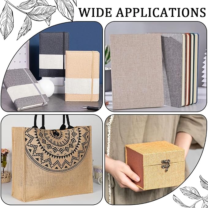 CRASPIRE Book Cloth for Book Binding 51 x 11.8in Grey Fabric Surface Paper Backed A3-A8 Linen Bookcover Album Scrapbooking Archival DIY Covering Protector Bookcloth Bookbinding Supplies