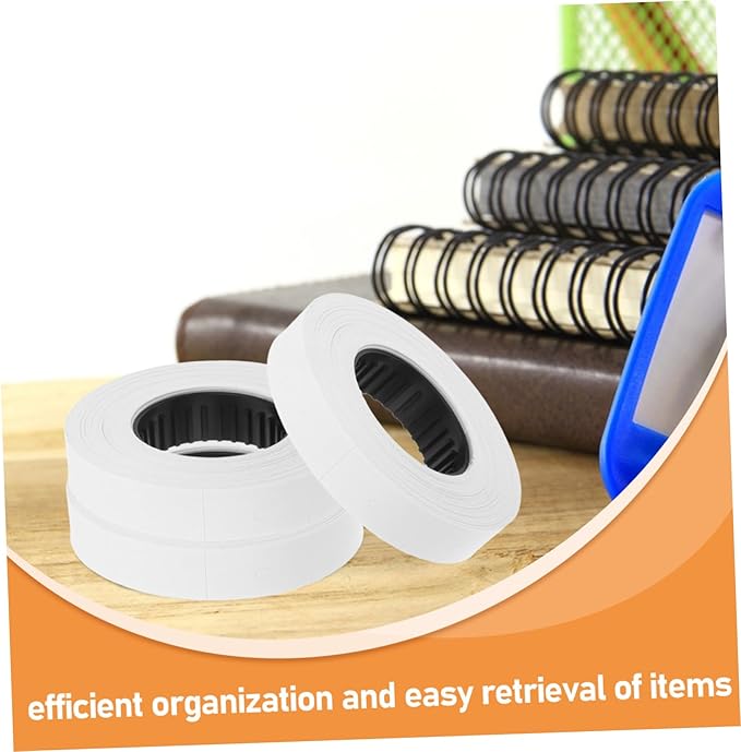 Angoily 10rolls Price Marker Roll Labels White Price Tag Paper Labels Roll for Labeler Sticker for Retail Stores