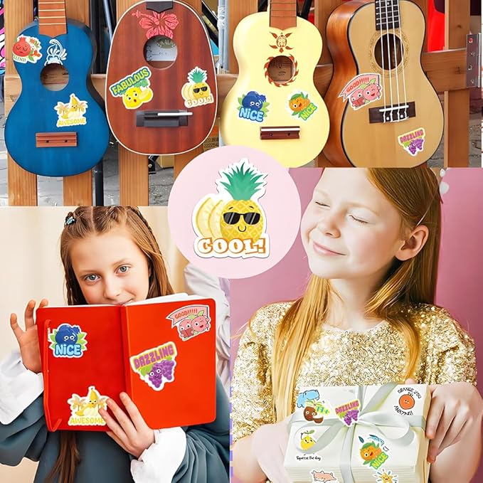 180PCS Scratch and Sniff Stickers for Teens, Large Scented Smelly Fruits Reward Stickers, Motivational Incentive Fun Decals with Positive Words for Students Teachers Chart School Supplies, 12 Designs