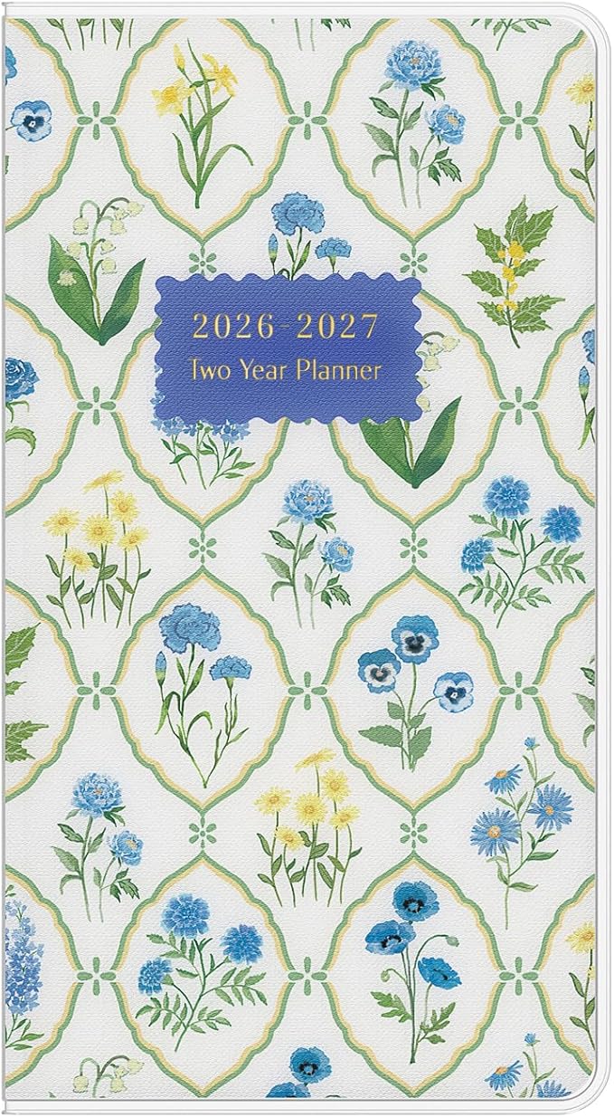 Pocket Calendar 2026-2027, Jotsome 2 Year Monthly Planner from Now to December 2027, 3.5"x6.4", Small Pocket Planner with PVC Cover for Purse, Multi