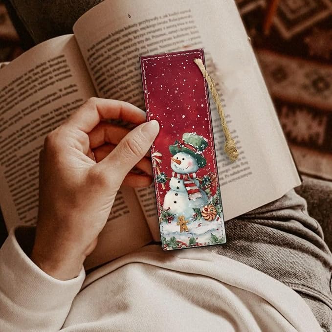 Bookmarks for Adults Personalized Bookmark Christmas Snowman Scarf Bookmark for Book Lovers Bookmarks for Reading Lovers