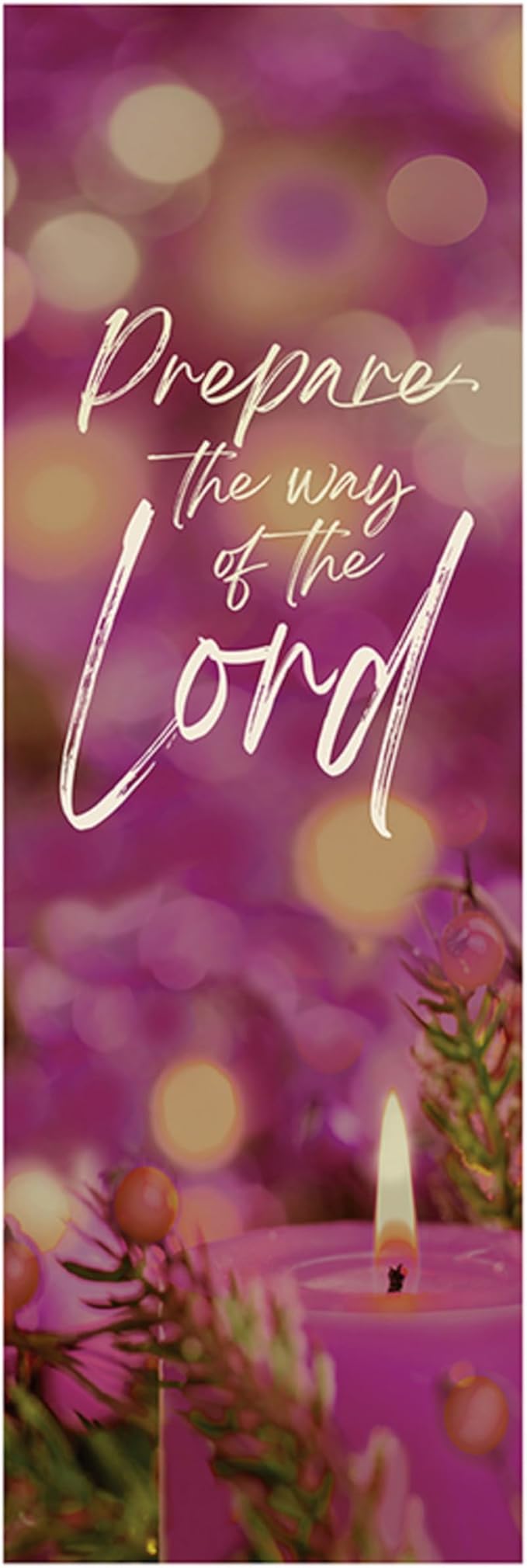 Christian Brands Advent Banner – Branch “Prepare the Way” Church Banner, 2' x 6'