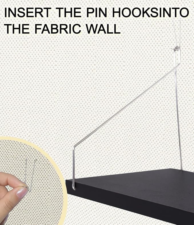 2-Pack Cubicle Shelf For Fabric Walls With Hooks：12x6.0in Black Wooden Cubicle Shelf Hanging Silver Bracket Use For Office Cubicle Accessories For Office Stylish Cubicle Decorations For Women Desk