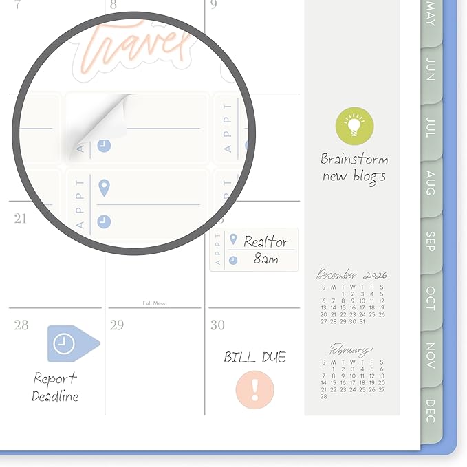 Mead Cambridge 2027 Planner, Weekly & Monthly, 5.5" x 8.5", Leah Bisch, Herringbone (LB55-200-27)
