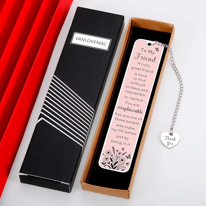 Friend Bookmark Gifts for Friends Women Galentines Day Gifts for Her Friendship Bestie Gift for Women Birthday Long Distance Friendship Gift for Bestfriend BFF Valentines Thoughtful Present for Female