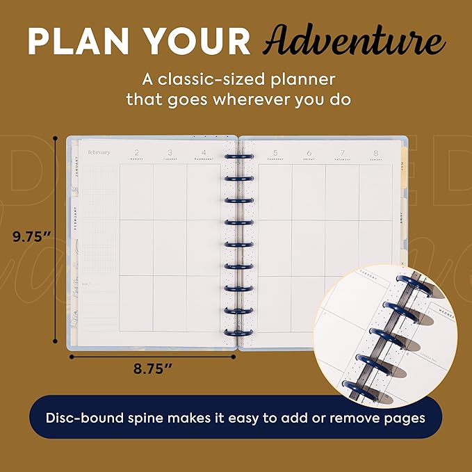 Happy Planner Harry Potter Disc-Bound 12-Month January–December 2026 Planner, Classic Size, Vertical Layout, Ravenclaw Magic