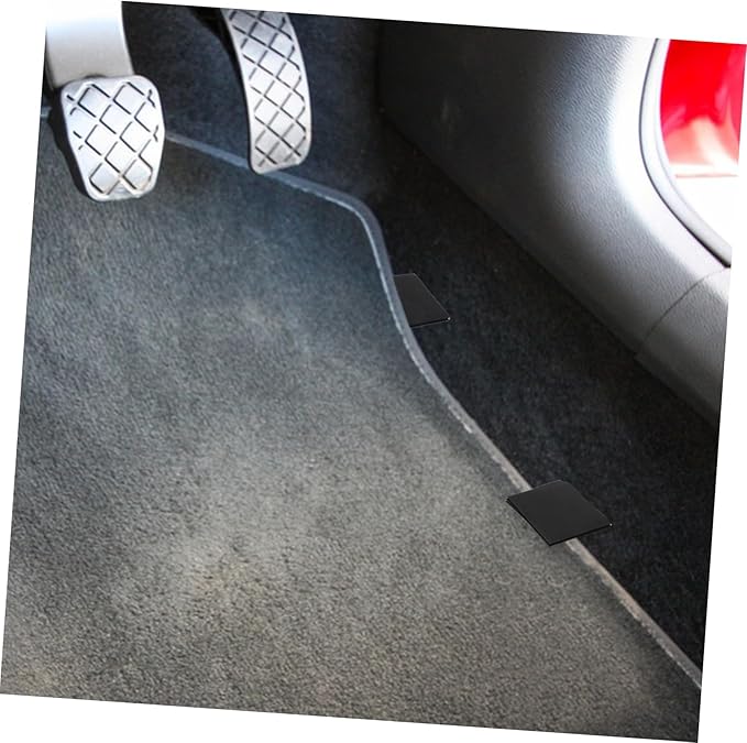 Alipis 20pcs Automobile Double-Sided Self-Adhesive Tape Hook and Loop Strips Adhesive Car Foot Mat Fastener Strong Grip Interlocking Tape for Carpet Gripper