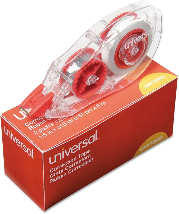 Correction Tape with Two-Way Dispenser, 2/Pack [Set of 2]
