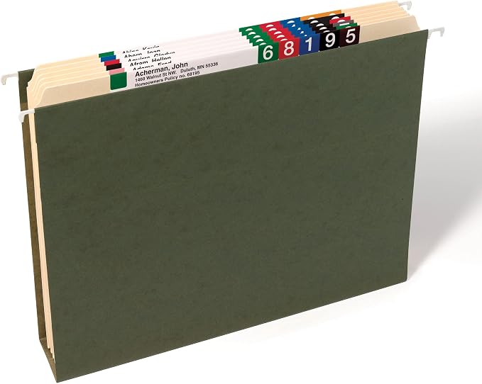 Smead File Folder, Reinforced Straight-Cut Tab (Not Undercut), Letter Size, Manila, 100 per Box (10310) (Pack of 5)