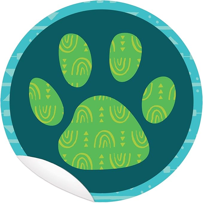 Carson Dellosa One World 10 Social Distancing Floor Decals, Paw Print Stickers for Kids Following Footsteps, Directions, School Supplies, and More, Classroom Must Haves