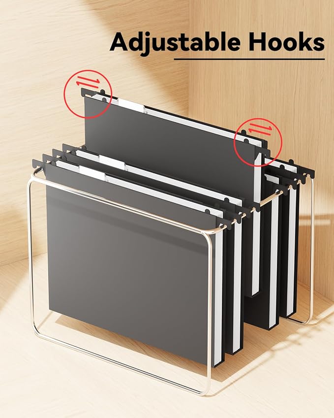 Ansook Plastic Hanging File Folders,12 Pack Extra Capacity Letter Size File Folders Hanging with Tabs,Heavy Duty 1 Inch Expandable Filing Cabinet Folders,Hang Folders for File Frame File Box