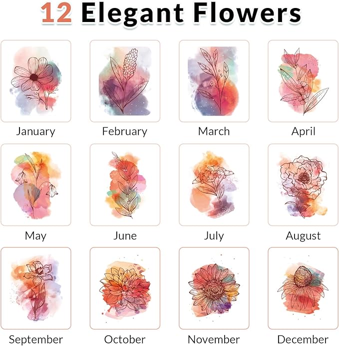 KONVINIT Small Desk Calendar 2025-2026, Aesthetic 2025 Desk Calendar - 6.3" x 3.1" - Runs From January 2025 Until December 2026, 24 Months Mini Desktop Calendar for School, Home and Office Supplies