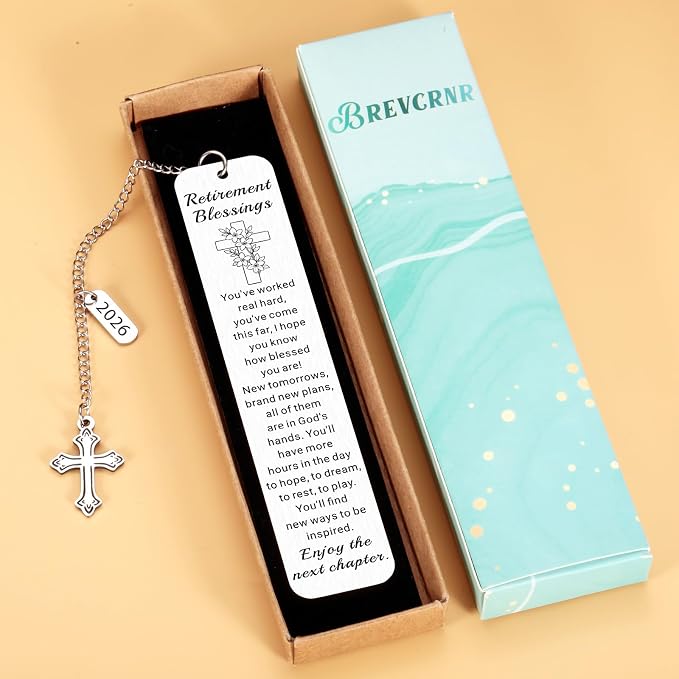 Christian Retirement Gift for Woman Man 2026, Retirement Blessings Bookmarks for Reading Woman Man Coworkers, Happy Retirement Devotional for Women Friends, Religious Happy Retired Going Away Gifts
