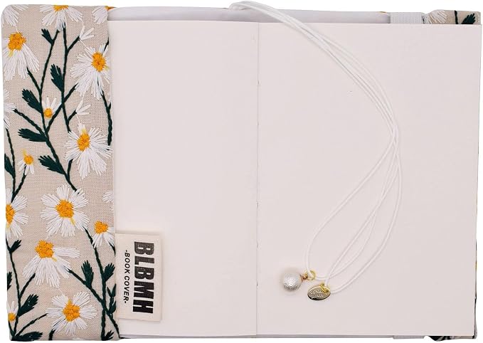 BLBMH B6 Notebook Cover 5x7.2 | Handmade Fixed Non-Stretch Fabric Sleeve with Bookmark | for Small Journal Planner Travelers Notebook | Gift for Women - Daisy B