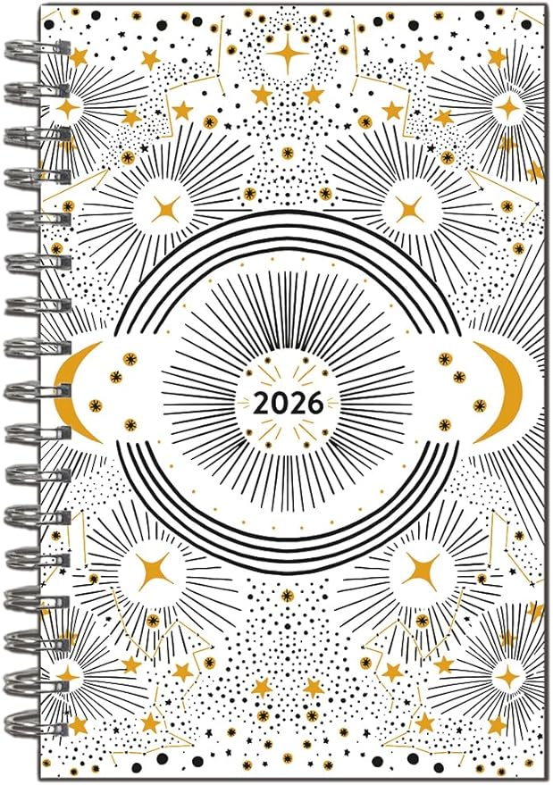 Celestial Dreams 2026 Weekly & Monthly Planner, Starry Night and Lunar-Themed Design, 12-Month Engagement Calendar: 2026, 6" x 9"