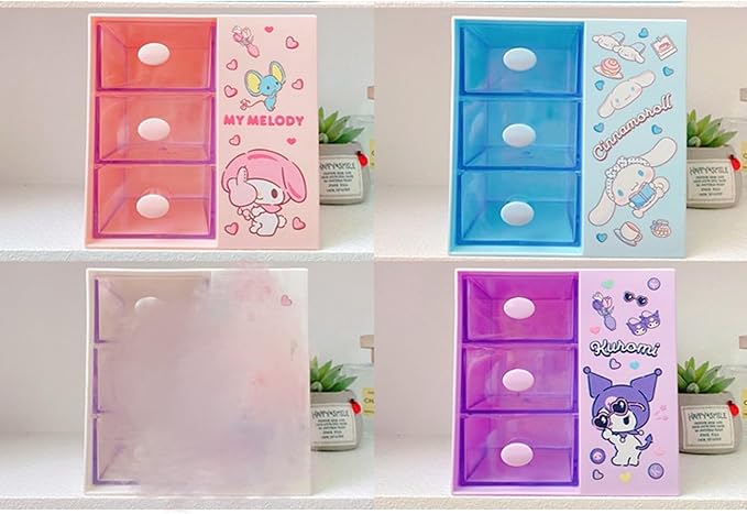 Roffatide Aniem Cinnamoroll Desktop Desk Office Supplies Container Pen Holder for Desk Cute Pencil Cup Pot Makeup Brush Holder Mini Box, LYS19201