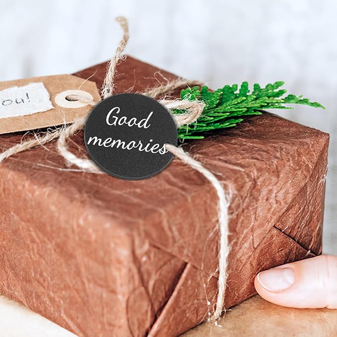 Operitacx 30 Pcs Small Double-Sided Hanging Chalkboard Tags with Twine Erasable Mini Chalk Boards for Party Wedding Holiday and Office Message Labels