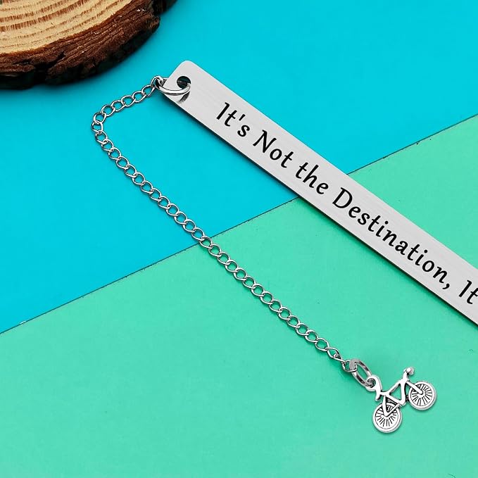 Cycling Gift Bicycle Inspirational Bookmark Encouragement Present for Cyclist Riding Gifts for New Driver Biker Cycling Gift for Racer Cyclists Enthusiast Mountain Biker Motivational Graduation Gifts