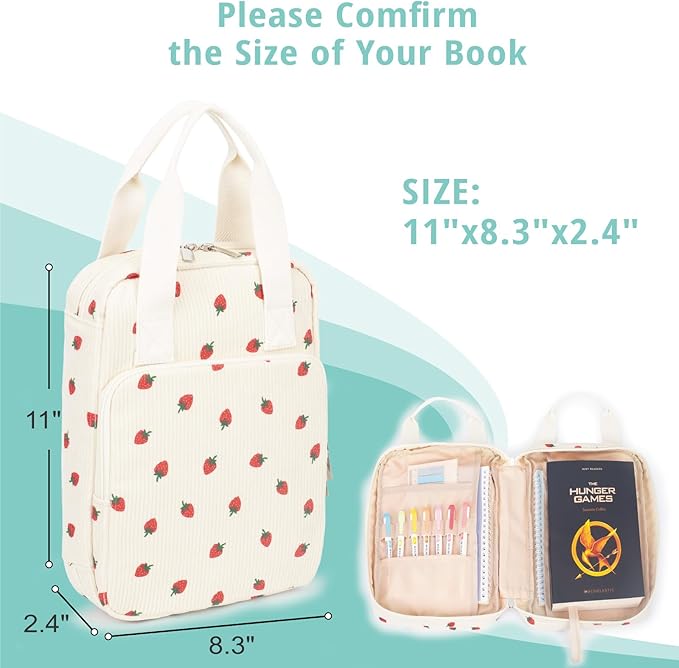 Bible Cover for Women, Bible Case,Carrying Bible Bag Scripture Case Church Bag Bible Protective with Font & Back Zippered Pocket