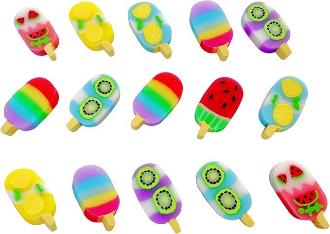 32PCS Cute Erasers for Kids Bulk,Fun for Classroom Back to School Party Gift (ice Cream, Large)