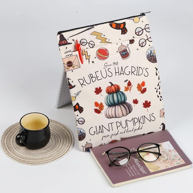 BLUPARK H Inspired Book Sleeve Gifts Book Covers for Paperbacks Movie Merch Bookish Gift (HP Giant pumpkins bs)