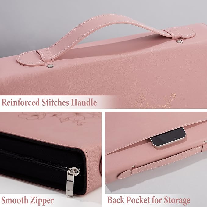 Bible Cover Case for Women and Men, PU Leather Bible Bag Bible Study Supplies Accessories with Detachable Wrist Strap