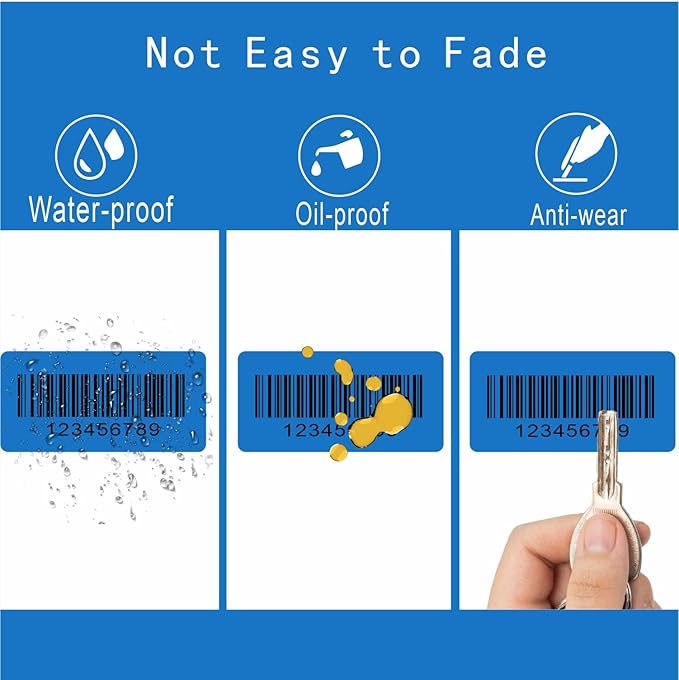 Hybsk 2x1 inch Color Direct Thermal Labels for Shipping, Barcodes, Address, Compatible with Rollo Label Printer & Zebra Desktop Printers (2"x1",Blue)