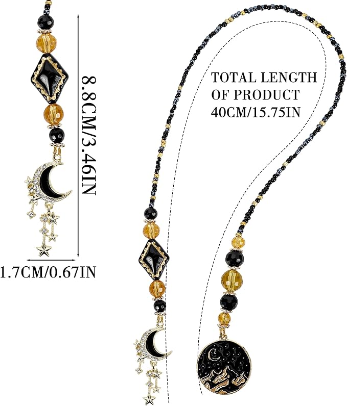 Fantasy Acotar Bookmark Gifts - Inspirational Moon Star Beaded Bookmarks for Women Men Book Lovers Crystal Bead Chain Page Marks School Reading Accessories Bookish Gift for Birthday Christmas