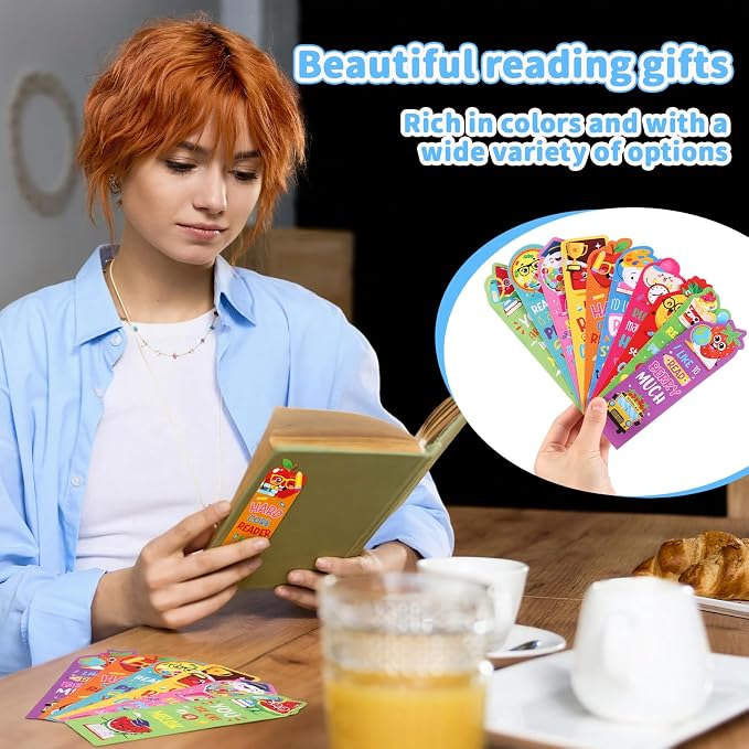 Eersida 90 Pieces Back to School Scented Bookmarks Fruit Food Theme Sayings Bookmarks Sayings Assorted Cute Scented Gifts for Learning Reading Rewards Food Lovers, 10 Styles