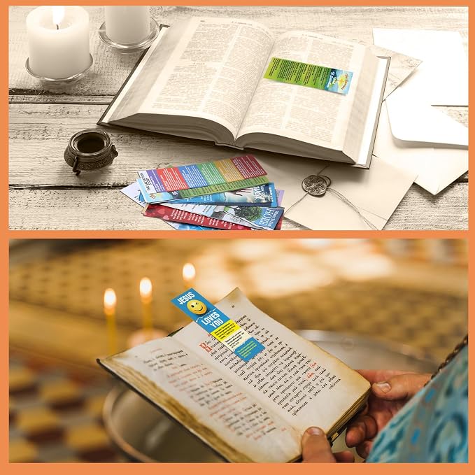 100 Pcs Gospel Tract Card Bible Tract for Evangelism Salvation Bookmarks Bulk Christian Pocket Card Inspirational Prayer Postcards for Women Men Church & Office Supplies, 20 Designs