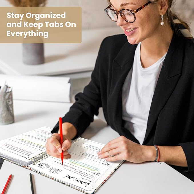 Planner 2026-2027, Monthly and Weekly Academic Planner July 2026 - June 2027, Hardcover Student Teacher Planning Agenda Calendar Book with Tabs, Perfect for Office School Supplies, A4 (8.5" x 11") - Herbs