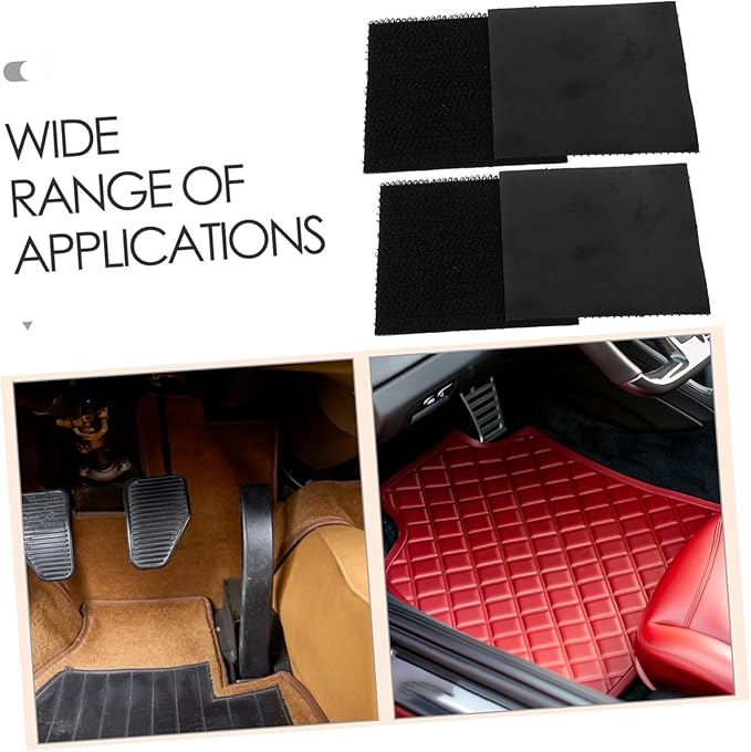20pcs Heavy Duty Auto Adhesive Floor Mat Tape Interlocking Fabric Fastener for Car Rug Strips Gripper Mounting Tape