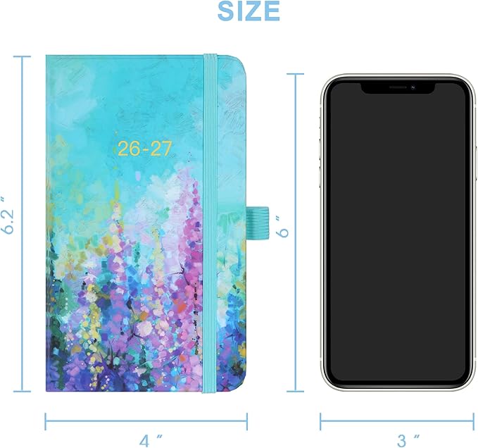 Pocket Planner 2026-2027 - Pocket Calendar 2026-2027, Jul.2026 - Jun.2027, 26-27 Pockets Planner Weekly and Monthly, 3.93''×6.29''- Oil Painting