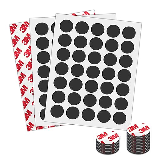 Magnetic Dots with Adhesive Tape,Circle 3/4" x 0.08" Self Sticky Small Magnets for Family Activities,Peel and Stick Round Magnet for Sticker/Cards/Picture/Poster(Pre-Cut 105 Pieces)
