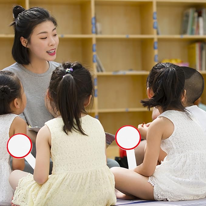 6Pcs Game White Boards Single Sided Paddles Handheld Whiteboards Padding Whiteboards for Students Teachers Office Classroom Meeting Voting Family Games Party