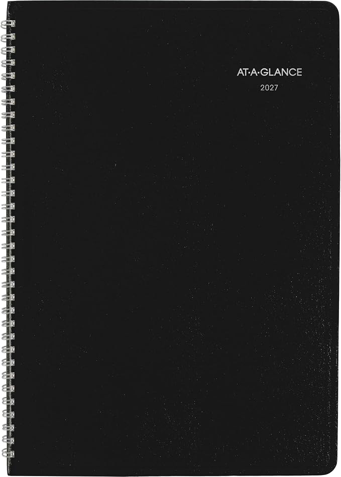 AT-A-GLANCE 2027 Planner, Monthly, 14-Month Dec-Jan, 8" x 12", DayMinder, Black (G4700027)