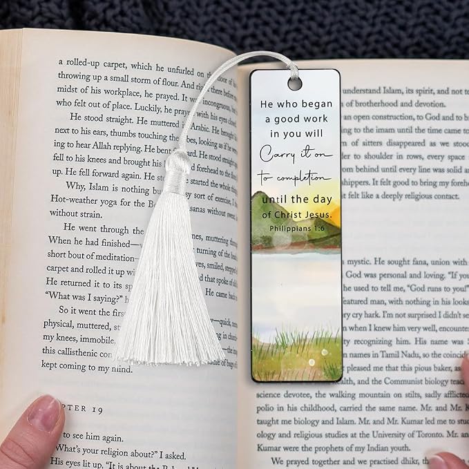 Christian Completion Encouraging Bookmark, Inspirational Gift for Believers, Uplifting Gift for Spiritual Readers, Spiritual Bookish Present, Unique Scripture Design Bookmark, WCB77