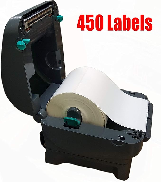 iMBAPrice - 1 Roll of 450-4x6 Direct Thermal Labels for Zebra 2844 ZP-450 ZP-500 ZP-505 (1 inch core) - 95+60GSM Top Coated