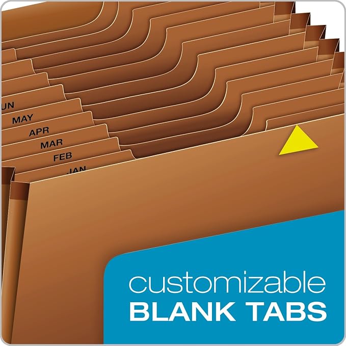 Globe-Weis PFXR217MHD /Pendaflex Heavy-Duty Expanding File,Open Top,12 Pockets,Monthly Index,Letter Size,Brown (R217MHD),(Pack of 5)