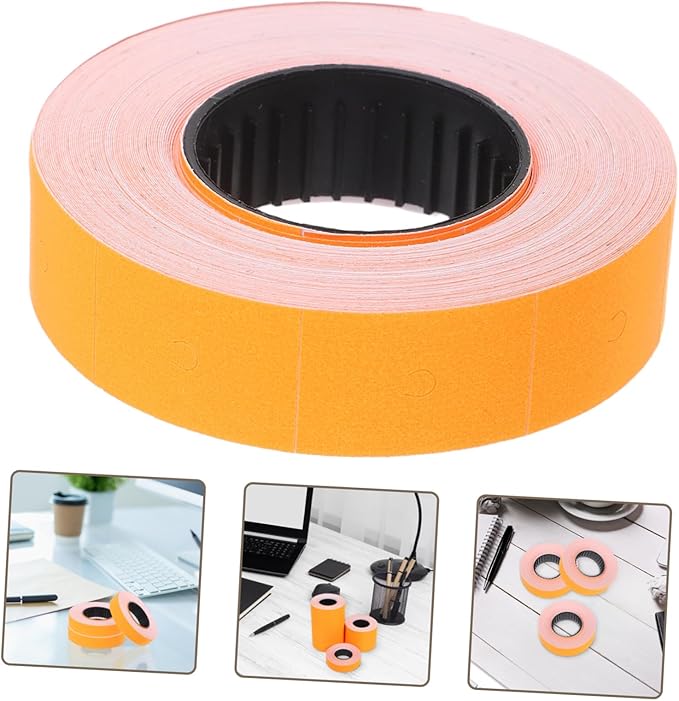 Uonlytech 6600 Price Labeller Paper Roll 10 Rolls Set Double Line Price Labels Compatible 6600 for Retail and Inventory Pricing
