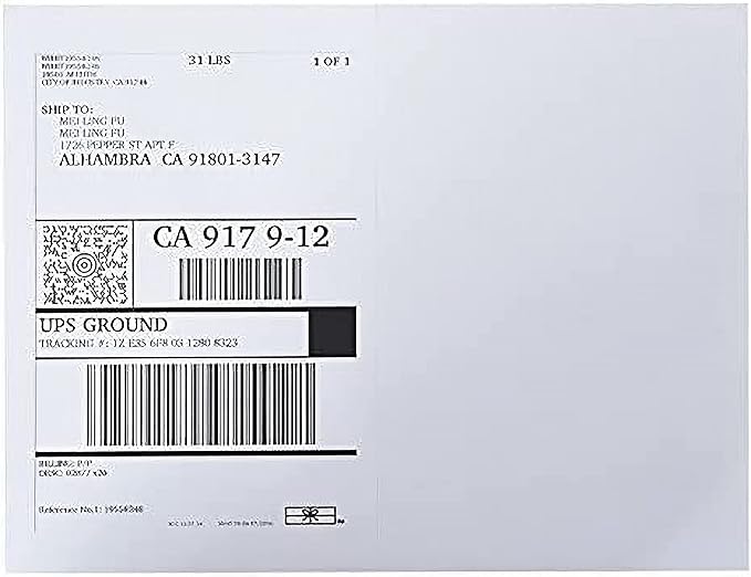 9527 Product 8.5" x 5.5" Half Sheet Self Adhesive Shipping Labels for Laser & Inkjet Printers, Easy to Peel Label, 500 Sheet 8.5 x 11 Address Labels, 2 Labels per Sheet (1000 Labels)