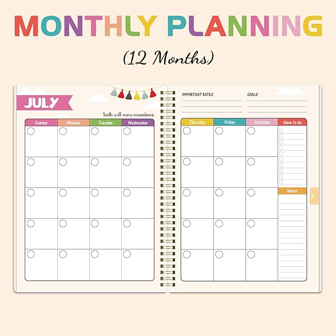 Undated Teacher Planner - Teacher Planners 8.5 x 11, Teachers Lesson Plan Book, Teachers Lesson Planner 2026-2027 with Stickers and Inner Pocket