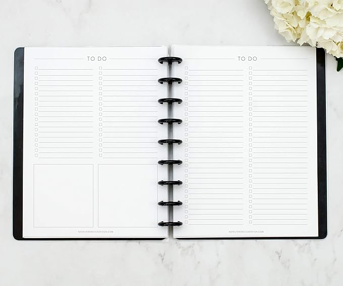 BetterNote To Do List Refill Pages for Disc Notebooks, Fits Levenger Circa, Happy Planner, Staples Arc, TUL, Talia (9-Disc, 7"x9.25", Classic- 25 Sheets)