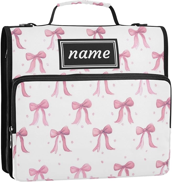 Kcldeci Zipper Binder Organizer 1.5inch 3 ring binder Bag for School and Office Expanding File Folder